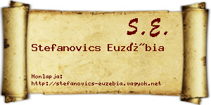 Stefanovics Euzébia névjegykártya